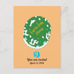 Carte Postale Jour de la Terre Anniversaire Personnalisé