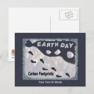 Carte Postale Jour de la Terre - Empreintes carbone