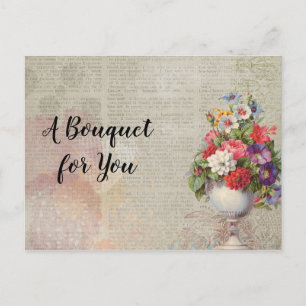 Carte Postale Jour des Mères Planter Fleurs colorées Journal
