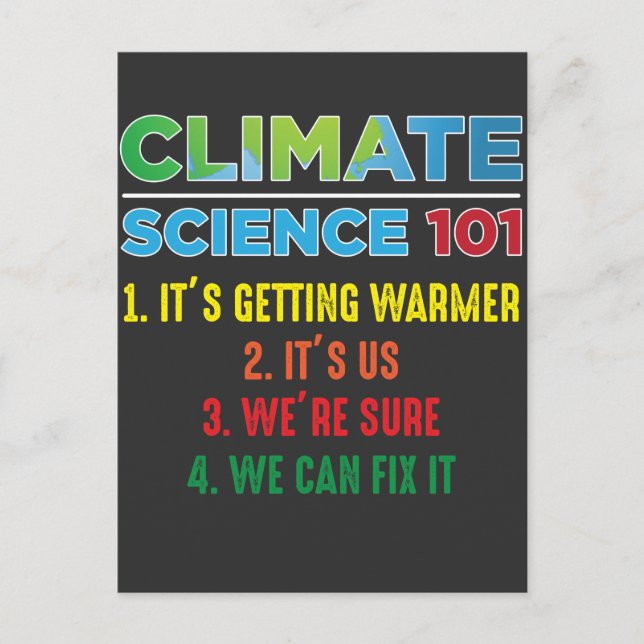 Carte Postale Jour des terres Environnement Changement climatiqu (Devant)
