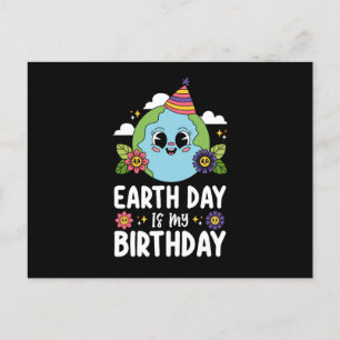 Carte Postale Jour des terres Est Mon Anniversaire Funny Planet 