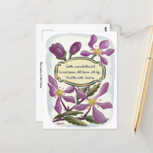 Carte Postale Jour des terres : Les fleurs de pommes de crabe à 