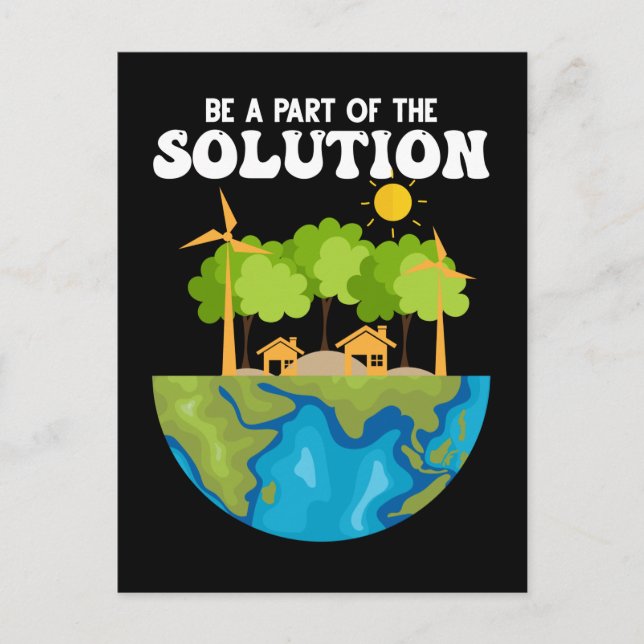 Carte Postale jour des terres Monde écologie Secourt Environneme (Devant)