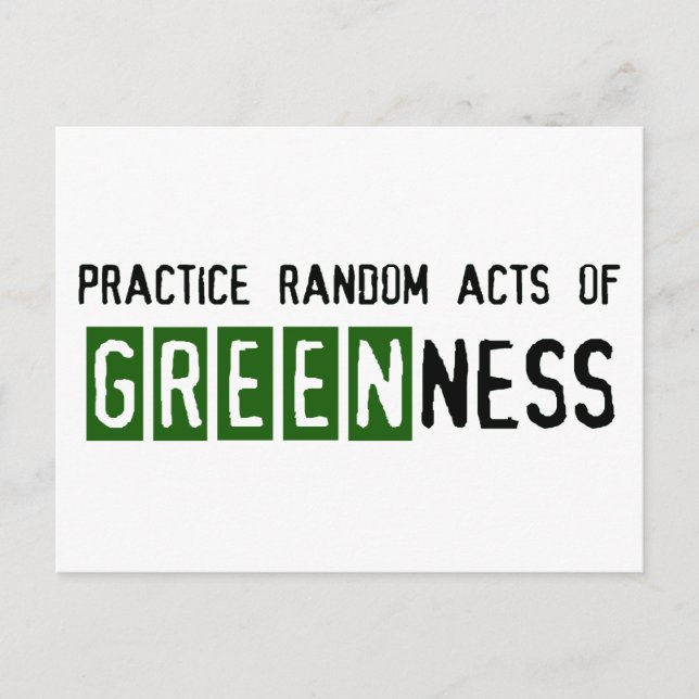 Carte Postale Jour des terres - Soyez vert (Devant)
