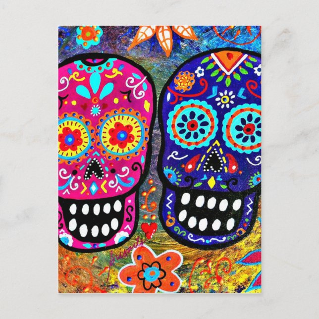 Carte Postale Jour des têtes crâniennes mortes (Devant)