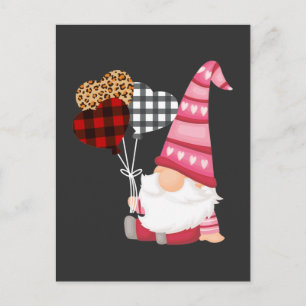 Carte Postale Jour des Valentines du Léopard Rouge Gnome