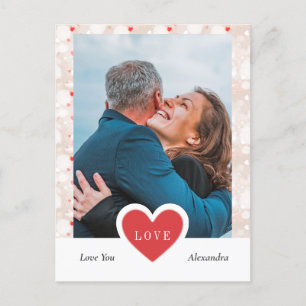 Carte Postale Jour des Valentines et photos de Collage Moderne