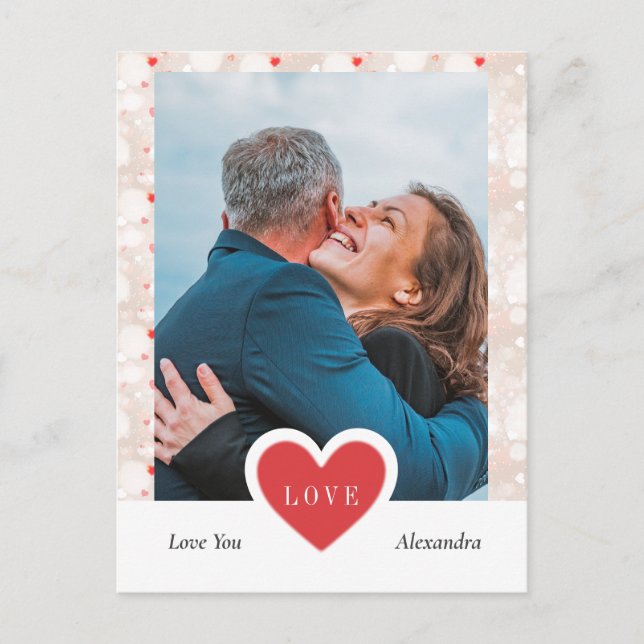 Carte Postale Jour des Valentines et photos de Collage Moderne (Devant)