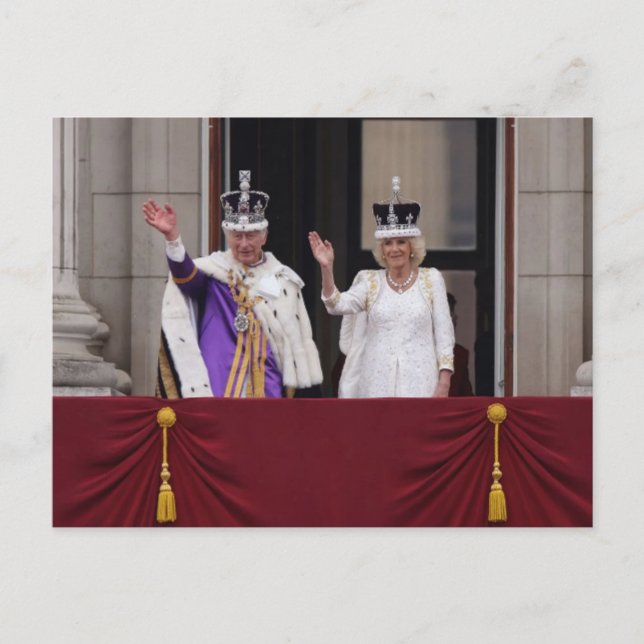 Carte Postale Jour du couronnement du roi Charles Queen Camilla (Devant)