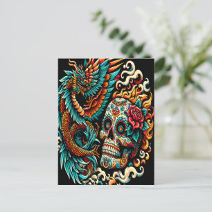 Carte Postale Jour Du Dragon Et Du Crâne Morts