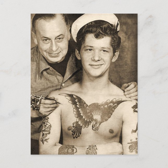 Carte Postale Jour du tatouage de marin (Devant)