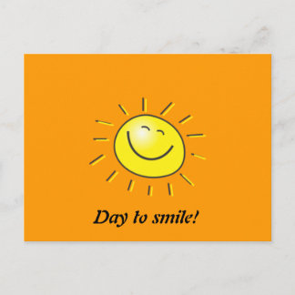 Carte Postale Jour ensoleillé, soleil souriant, Jour pour sourir