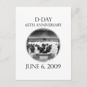 Carte Postale Jour J 65e anniversaire Souvenir