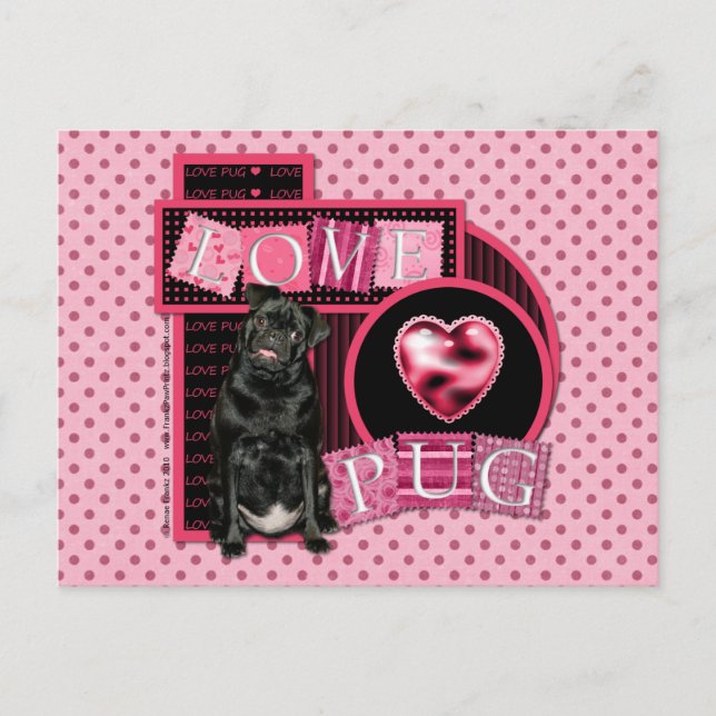 Carte Postale Jour le plus doux - Carlin d'amour (Devant)