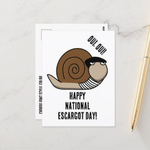 Carte Postale Jour national de l'Escargot