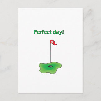 Carte Postale Jour parfait ! Conception du golf