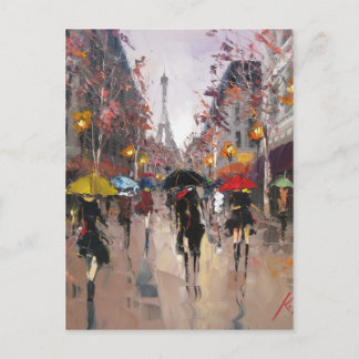 Carte Postale Jour pluvieux à Paris