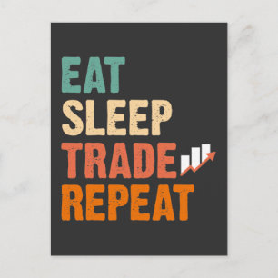 Carte Postale Jour Trader Stock Marché Trading Hobby Investisseu