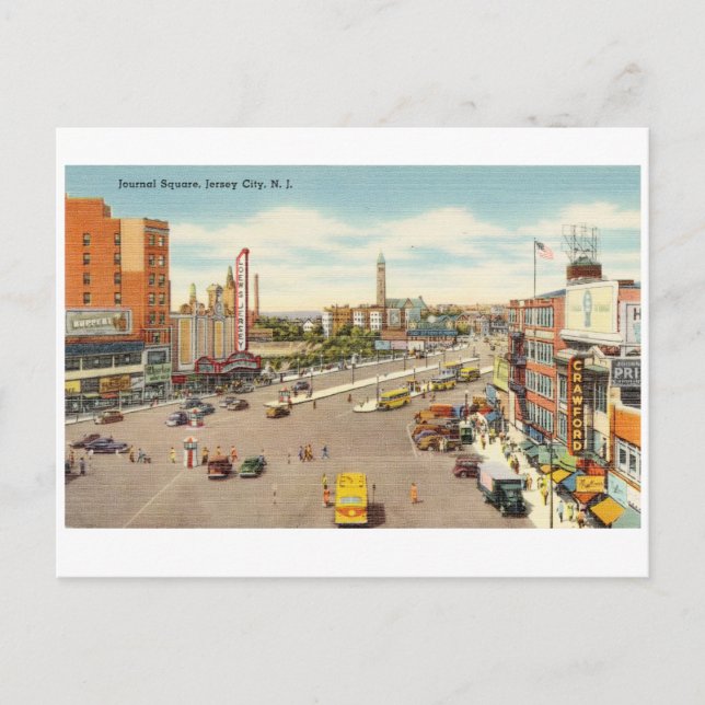 Carte Postale Journal Carré, Jersey City, NJ (Devant)