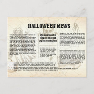 Carte Postale Journal vintage d'Halloween