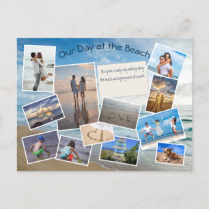 Carte Postale Journée à la plage Photo Collage Modèle