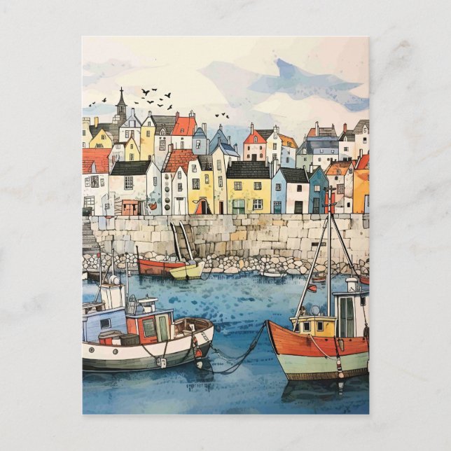 Carte Postale Journée au bord de la mer (Devant)