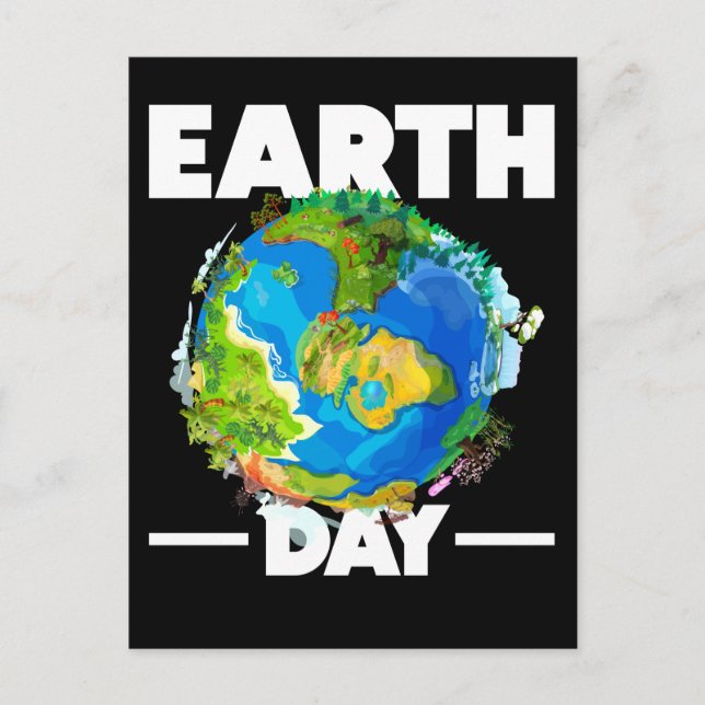 Carte Postale Journée de la Terre Sensibilisation à l'environnem (Devant)