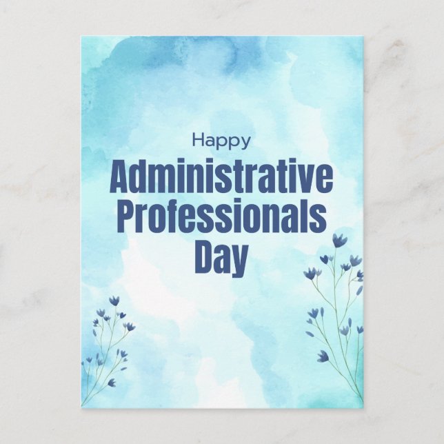 Carte Postale Journée des professionnels de l'administration (Devant)