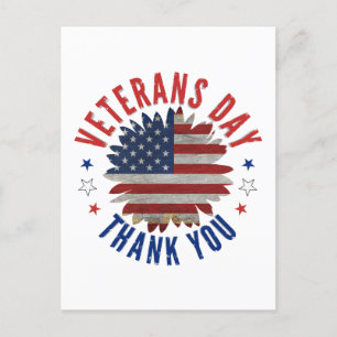 CARTE POSTALE JOURNÉE DES VÉTÉRANS MERCI 