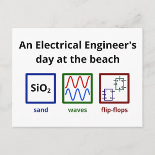 Carte Postale Journée d'ingénieur électrique à la plage