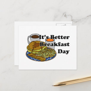 Carte Postale Journée du petit déjeuner amélioré