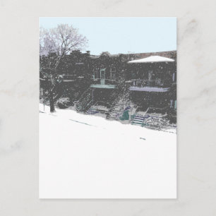 Carte Postale journée enneigée :: journée d'hiver