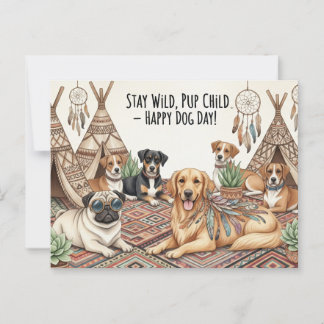 Carte Postale Journée internationale Amoureux des chiens du chie