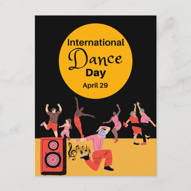 Carte Postale Journée internationale de la danse | Journée mondi (Devant)