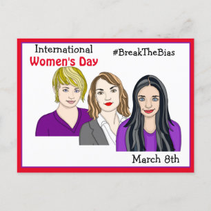 Carte Postale Journée internationale de la femme - 8 mars