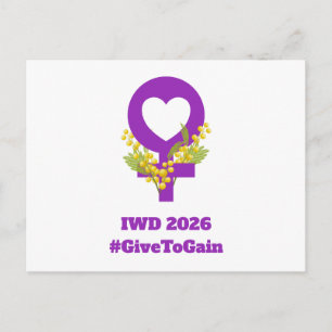 Carte Postale Journée internationale des femmes 2026 IWD Donner 