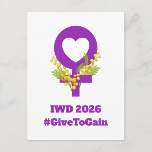 Carte Postale Journée internationale des femmes 2026 IWD Donner 