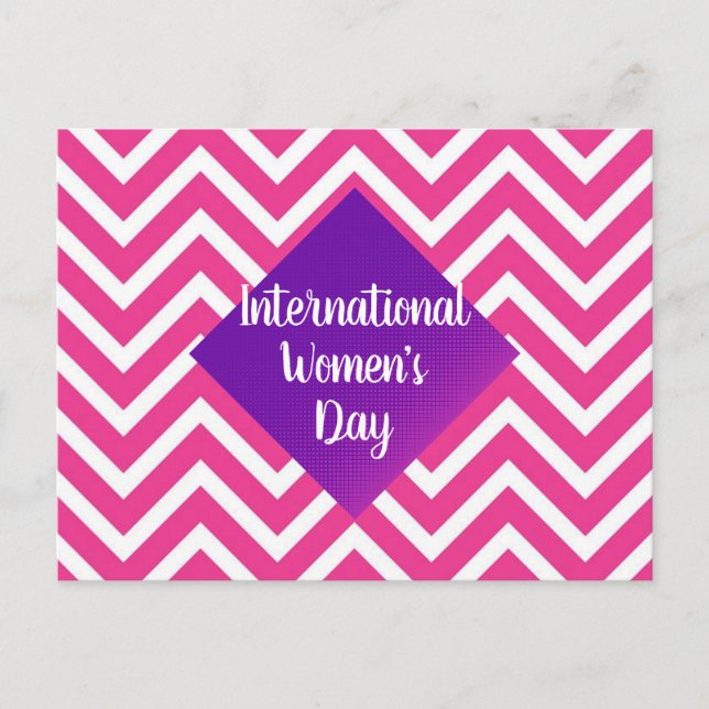 Carte Postale Journée internationale des femmes rose moderne (Devant)