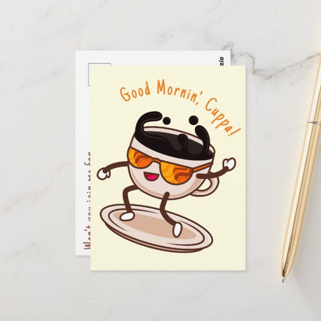 Carte Postale Journée internationale du café (Devant/Arrière en situation)