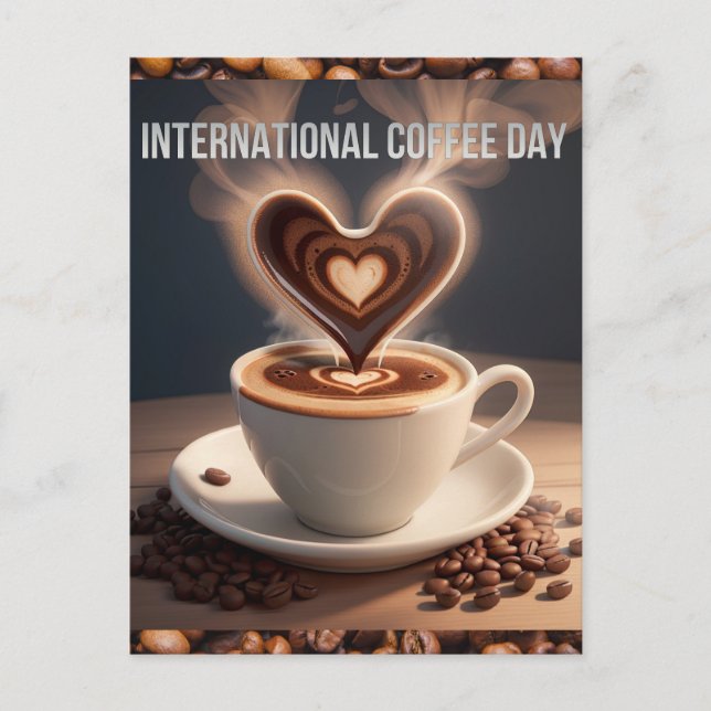 Carte Postale Journée internationale du café (Devant)