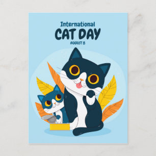 Carte Postale Journée internationale du chat