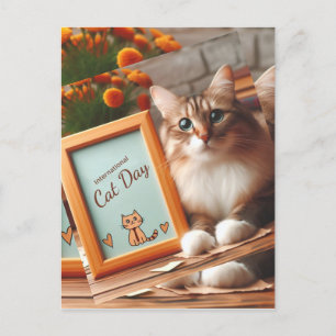 Carte Postale Journée internationale du chat