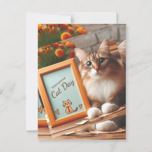 Carte Postale Journée internationale du chat