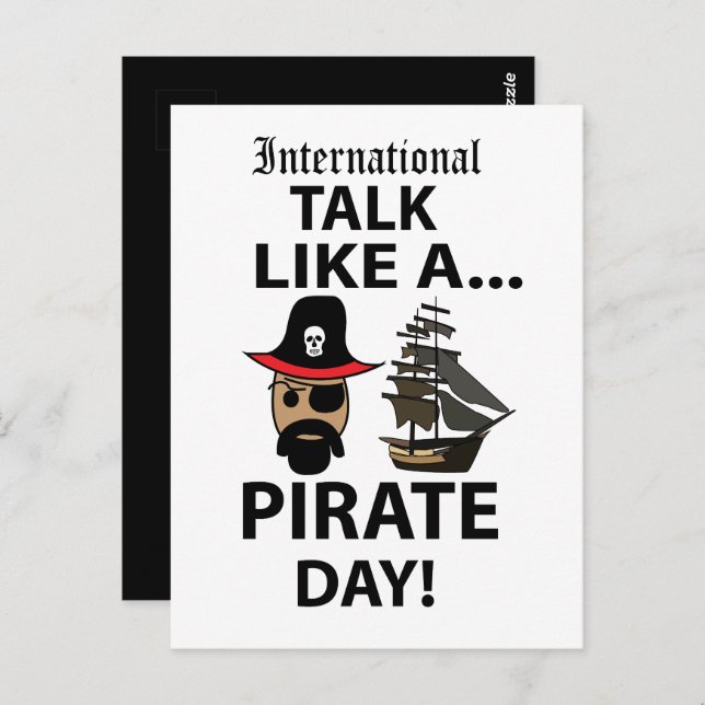 Carte Postale Journée internationale du pirate (Devant / Derrière)