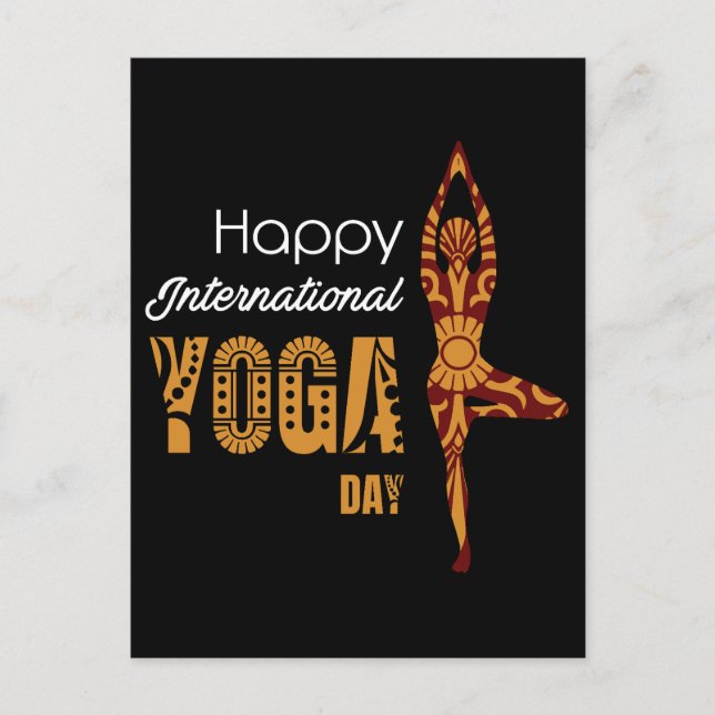 Carte Postale Journée internationale du yoga (Devant)