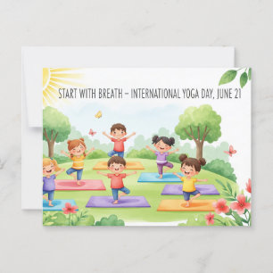 Carte Postale Journée internationale du yoga