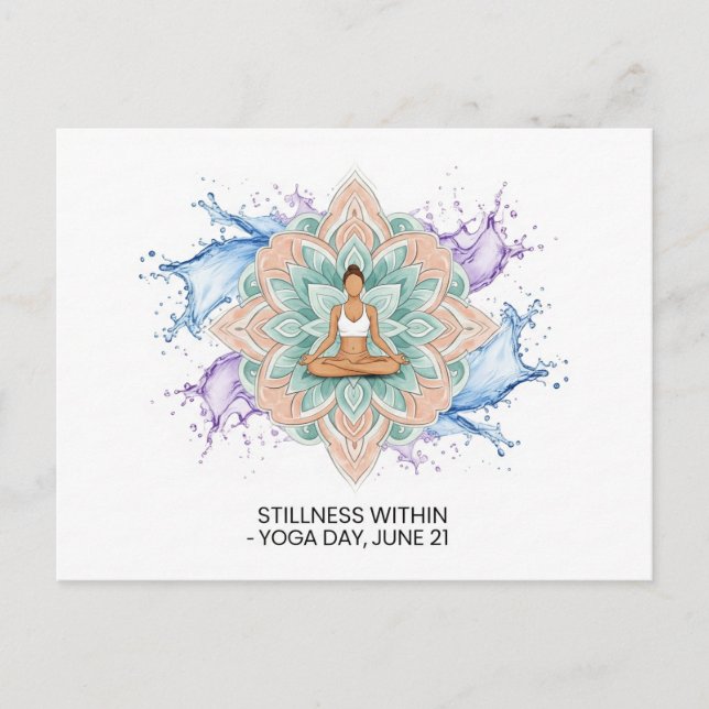 Carte Postale Journée internationale du yoga (Devant)
