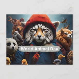 Carte Postale Journée mondiale des animaux