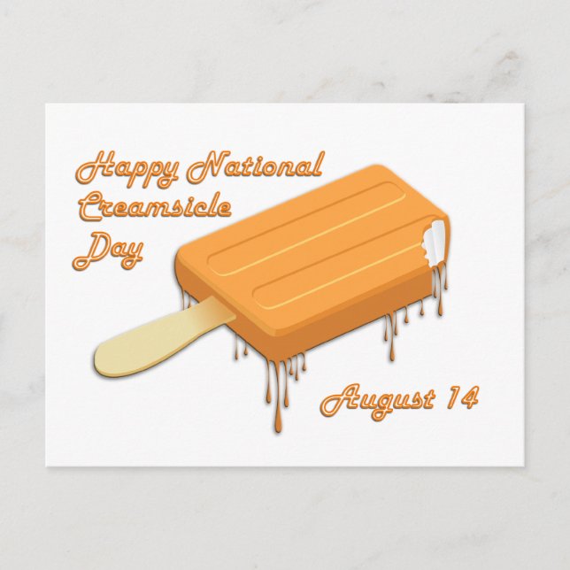 Carte Postale Journée nationale de la crème 14 août (Devant)