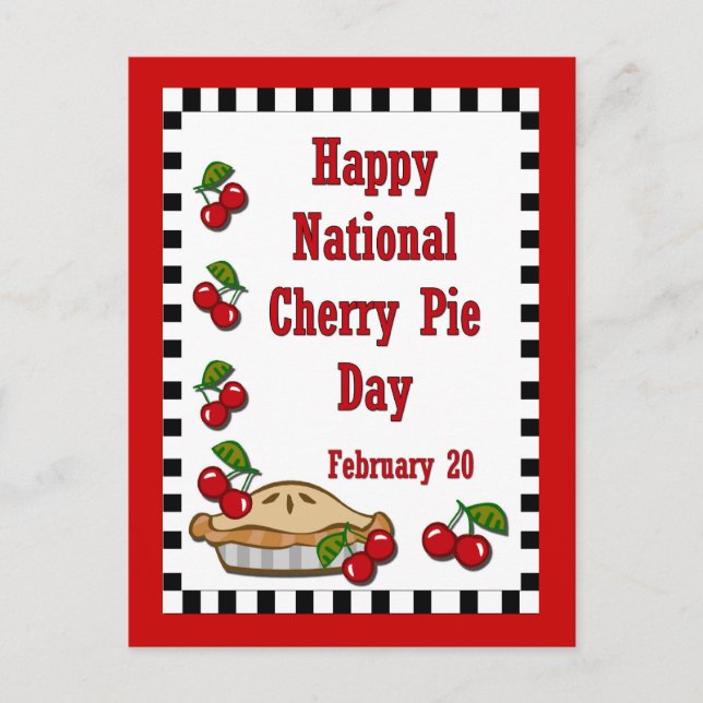 Carte Postale Journée nationale de la tarte aux cerises 20 févri (Devant)